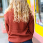 All I Want Thanksgiving Pop Up Embroidery Chunky Sweater
