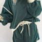 Contrast Trim Round Neck Top and Skort Set
