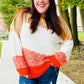 Adorable You Camel & Orange Color Block Sweater